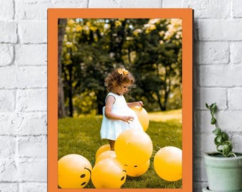 Orange Picture Frame 24x36 Custom Framing - Popular Sizes