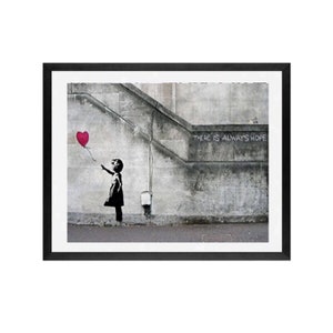 Banksy balloon Girl wall art Banksy Street Art Graffiti Balloon girl Office Poster