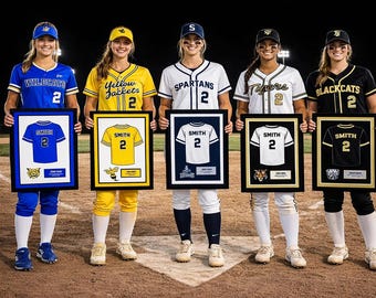 Cornice per maglia da baseball "100 Hits" - Regalo per celebrare un traguardo importante