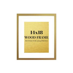 11x14 picture frame, maGold Frame 14x18 frame matted to 11x14 Picture frames po