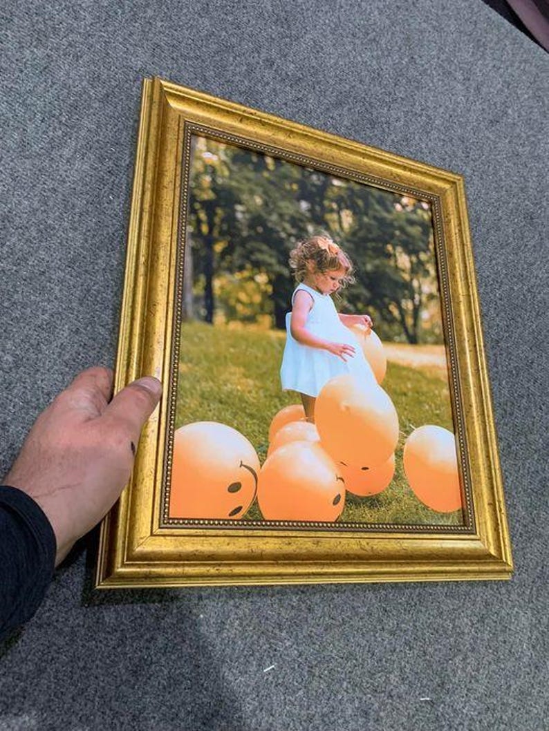 Large Classic Vintage Ornate 32x40 Gold Picture Frame With Acrylic ...