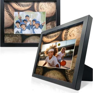 Softball Picture Frame – 5x7 Photo Display with Softball-Themed Mat | 12x14.5 Frame for Wall or Tabletop