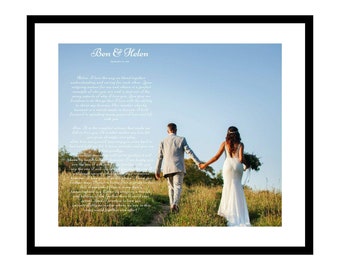 Anniversary Gift first dance Song Lyrics print custom personalized framed wall art