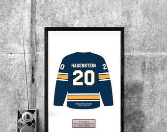 Hockey Jersey Frame college Senior Gift - Hockey Picture framed Jersey Frame