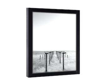 Black 16x20 picture frame wood With Acrylic - Wall Hanging