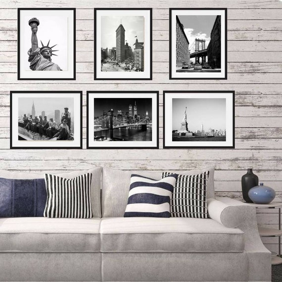 NYC Photography Print Set: Vintage Black and White New York Wall
