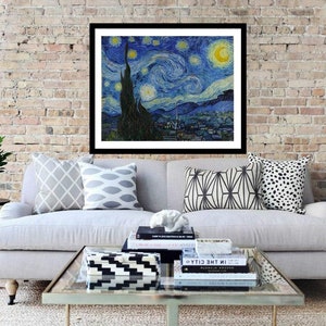 Starry Night Van Gogh Framed Art Print Office Poster