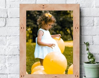 Natural Wood Burl Picture Frame Wall Hanging Custom Framing