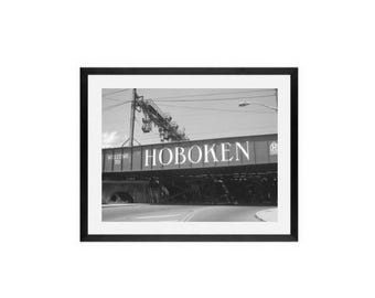 Hoboken NJ Insegna di Hoboken Benvenuto a Hoboken Opera d'arte di Hoboken New Jersey Hoboken NJ Quadro da parete incorniciato di Hoboken Opera d'arte Poster
