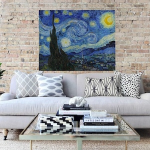 Van Gogh Starry Night Artwork Framed wall Art Office Poster