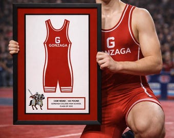 Regalo per la serata di fine anno della squadra di wrestling: cornice personalizzata per il body (ritiro in loco disponibile nel New Jersey)