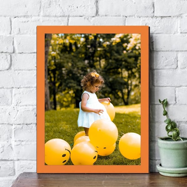 Orange Picture Frame 30x40 Custom Framing - Popular Sizes