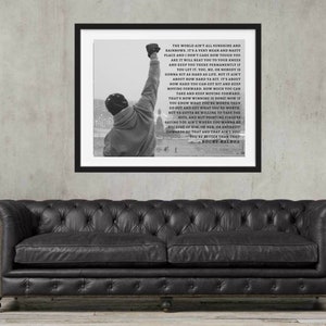 Rocky Balboa Boxing Rocky Balboa Inspiration poster Balboa Rocky quote Canvas print Office Poster