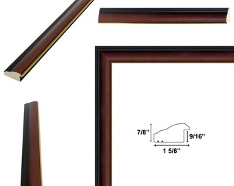 卒業証書用マホガニー製ゴールドライン入り額縁 11x14インチ - Etsy 日本