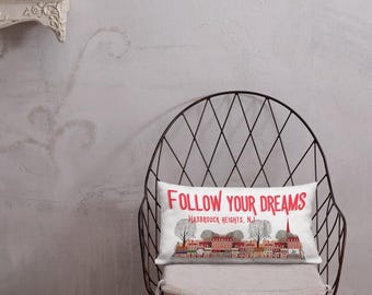 Federa per cuscino "Segui il tuo sogno" a Hasbrouck Heights, New Jersey