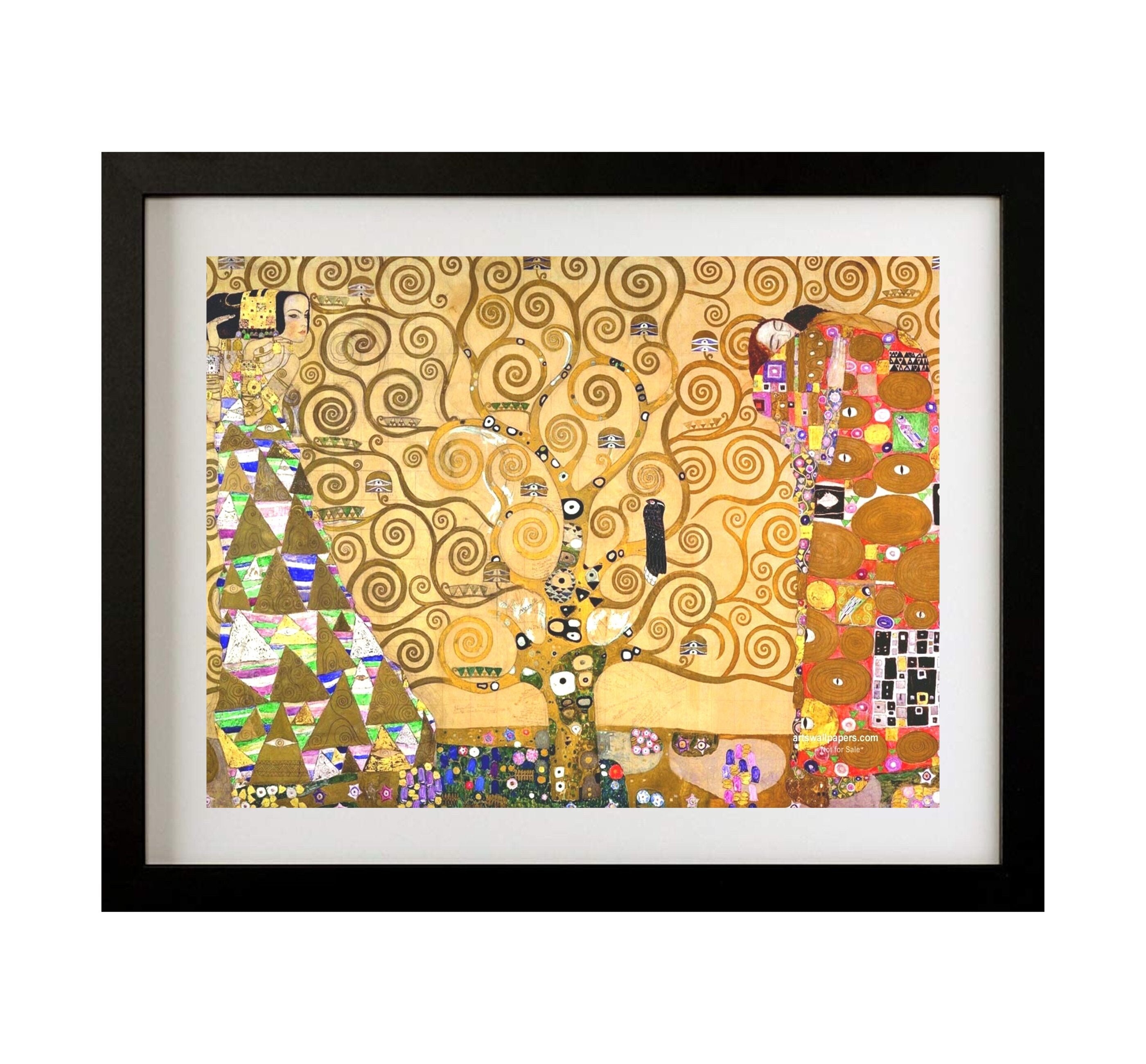 Gustav Klimt Tree of Life Art Print: Framed Canvas Wall Art - Etsy
