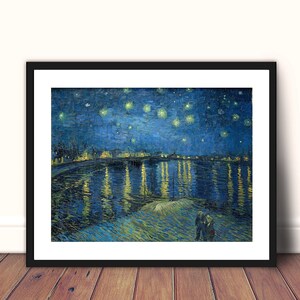 Vincent Van Gogh Starry Night over the Rhone Framed Art Print Office Poster