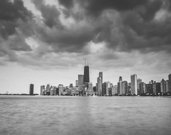 Chicago Skyline Print: Framed Waterfront Wall Art