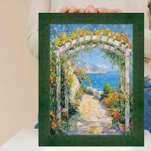 Green Burl Wood Flat Picture Frame