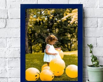 24x36 Blue Picture Frame Gallery Wall Hanging