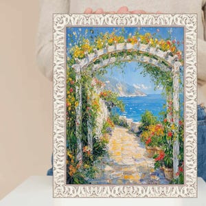 Vintage Ornate White Wash Picture Frame 16x20 frame