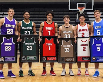 High School Hall of Fame Induction Gift — Custom Jersey Picture Frame