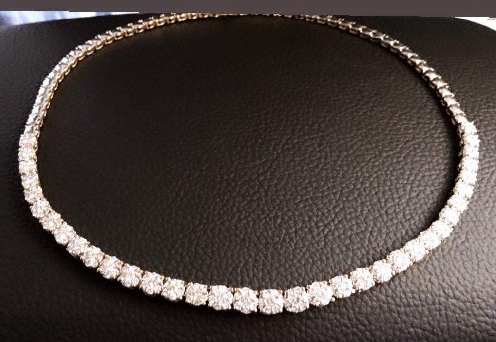 Single line online solitaire necklace