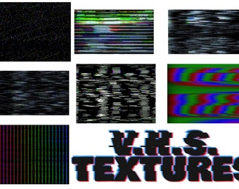 VHS Texture Backgrounds Pack - High Res PNG & TIF Assets