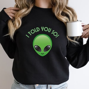 Alien Disclosure Sweatshirt, Green Alien Sweatshirt, UFO Unisex Sweater, Funny Halloween Costume Sweater, Alien Disclosure Apparel