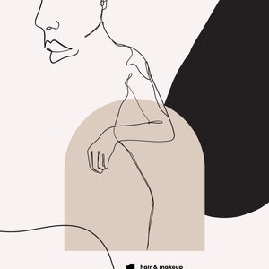 Artwork, Minimalist Girl Graphic Artwork, Printable Art, Downloadable Prints, Digital Download, Digital Art