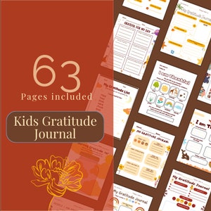 Kids Gratitude Journal, Gratitude Journal for Kids, Gratitude Journal, Kids Activities, Kids Journal, Fall Colored Journal for kids, Kids