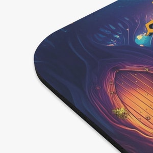 Whimsical Mouse Pad with Alice in Wonderland and Coraline Adventures, Stain-Resistant Cloth Top image 4