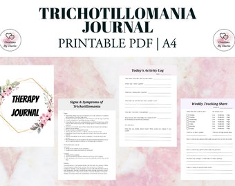 Trichotillomania Therapy Journal, Instant A4 Printable Download