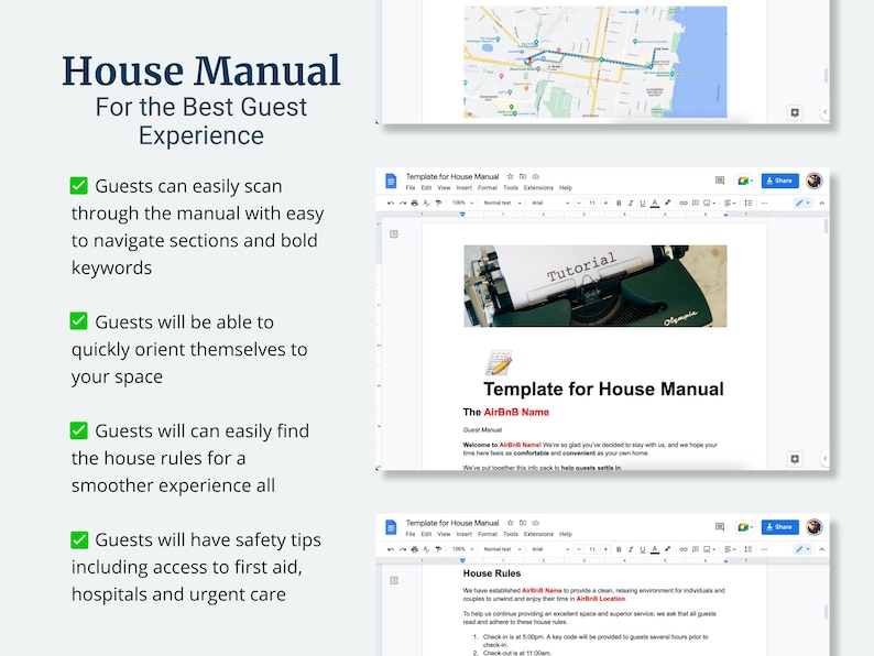 House Manual Google Drive Template | Welcome Book, Guest Manual & House Rules - Etsy