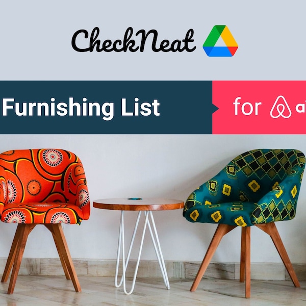 Furnishing List Google Sheets Template Docs | Amenities Checklist Furniture and Inventory