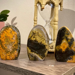 Bumblebee Jasper Freeforms + FREE Crystal Confetti Scoop • US SELLER