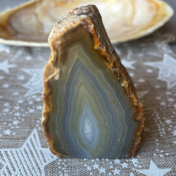 Brazilian Banded Agate Slice/Raw Chunk Home Decor