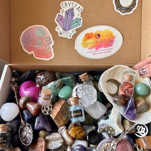 Crystal Confetti Scoop - Witchy Crystal Mystery Shell Scoops - Witchy Crystal Confetti - Lucky Crystal Scoop - Assorted Mystery Crystals