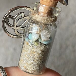 Witchy Sea Spell Jar: Jersey Shore Sand, Aquamarine, Quartz
