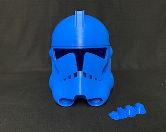 Realistic Phase 2 Clone Trooper Helmet. 3D Print DIY Kit. Star Wars Props. Clone Wars. Revenge of the Sith.