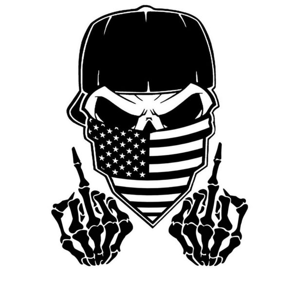 Middle Finger Flag Decal - Etsy