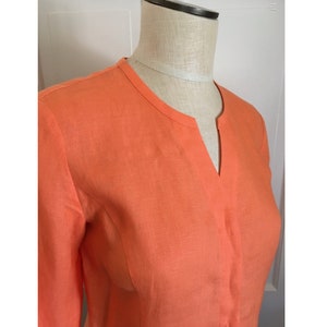 Talbots Tangerine Orange V-neck Dress, Size 8 – Planet Vintage