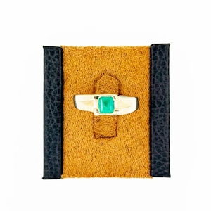 Natural Emerald 5x4.4mm Ring in 14k Yellow Gold