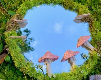 Fairy Forest Mushroom Mirror | Unique Handmade Wall Mirror | Cottagecore | Fairycore