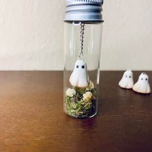 Ghost in Jar | Cute Pet Ghost | Dark cottagecore | Spirit in a jar | Goblin Gift | Golincore | Gothic gift | Stocking Stuffer