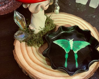 Mushroom Earring Holder, Table Storage Ornaments Decoration Display Rack For Jewelry, Red Mushroom Design Jewelry Organizer, Luna Moth