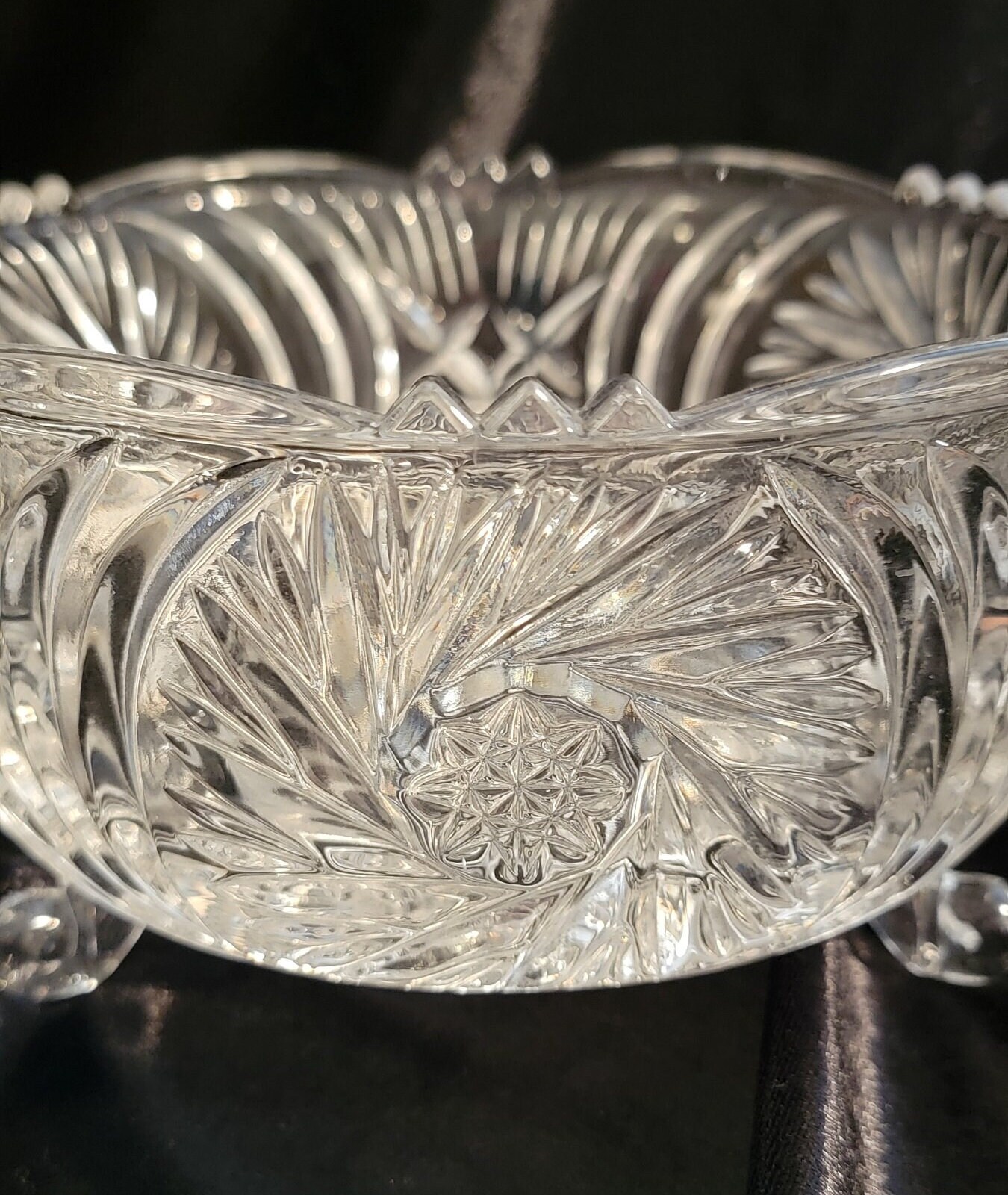 Annahütte Bavarian Lead Crystal Footed Bowl Etsy