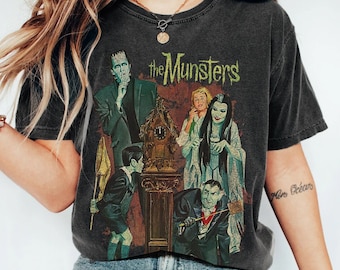 La camiseta de Munster, camisa de Halloween, camiseta de Frankenstein, serie de televisión de Munster, camisas de películas de terror, fiesta de Halloween, sudadera con capucha, sudadera, regalo
