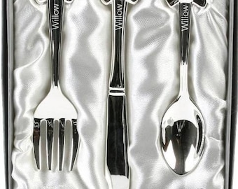 Baby/ Children's Cutlery Set. Ideal for Christenings Baby Shower