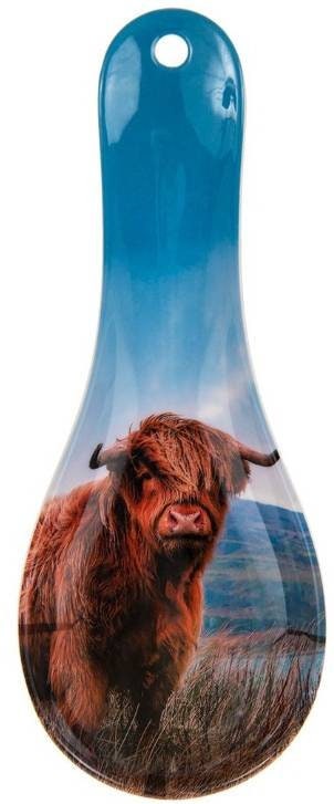 Scottish Highland Coo Cow Range. Spoon Rest. Idea Gift. 